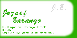 jozsef baranyo business card